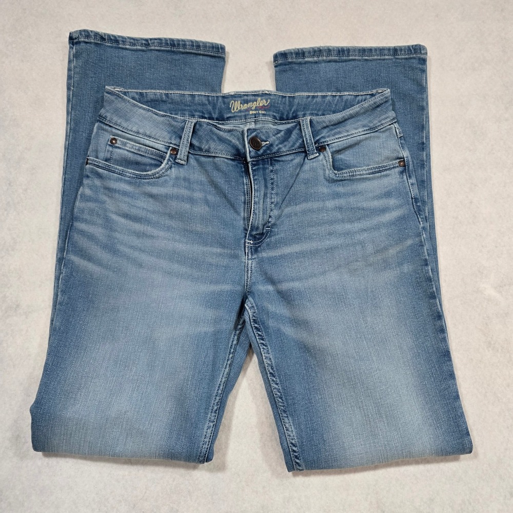 Wrangler Womens Bootcut Jeans Medium Wash Stretch Denim 112330010 32x34